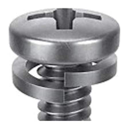 Lindstrom #6-32 x 5/16 in Phillips Pan Machine Screw, Zinc Plated Steel, 100 PK MPPLI0-600310-100P