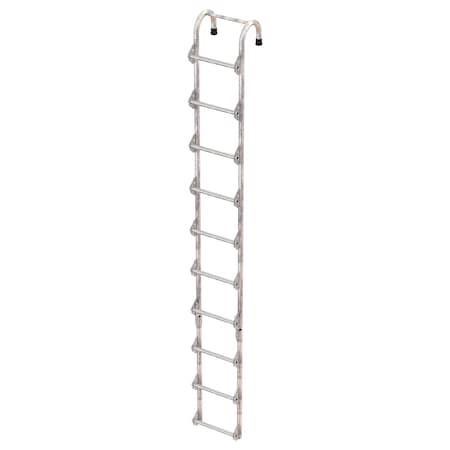 Vestil Galvanized Tank Access Ladder 10 Ft. 300 Lb. Capacity Silver NTAL-10-HDG