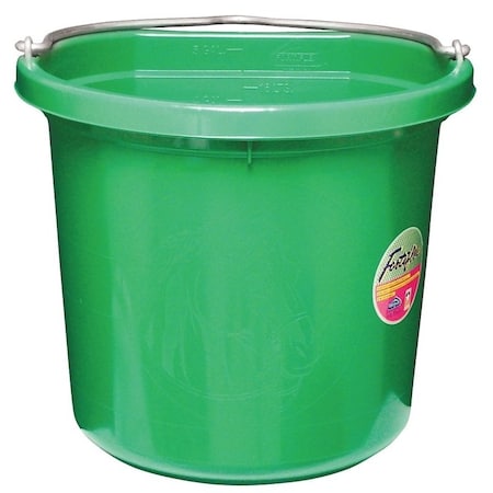 Fortex Fortiflex FB-120 Series Bucket, 20 qt Volume, Rubber/Polyethylene, Green FB-120GR