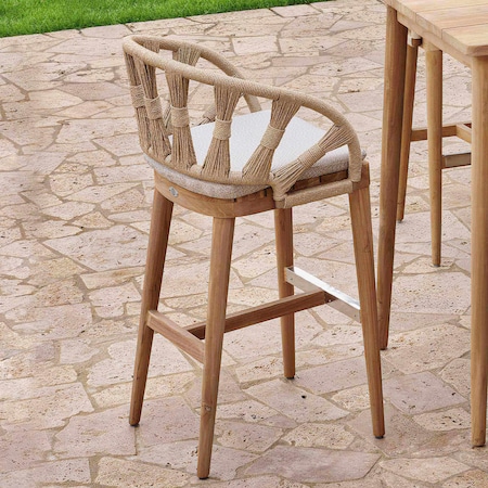 Skyline Design Krabi Barstool with Sunbrella Cushion 24109-RNAT-CUSH