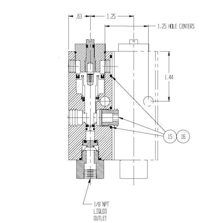 Oil-Rite Purgex Air Operated 1 Feed Add-On Meter B3338-1