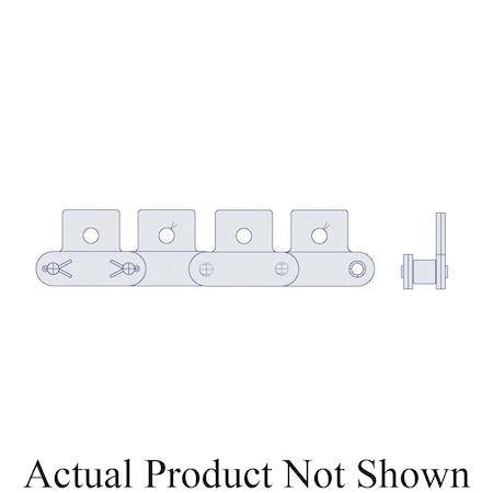 Hkk Chain HKK Double Pitch Riv Standard Conveyor w/SA-1 Att on Every P, 1P, .312 Dia x 5/16 W DC040RSA1EV