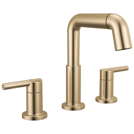 Delta Nicoli Two Handle Widespread Pull-Down Bathroom Faucet, 7.13 in, Champagne Bronze 35849LF-CZPD