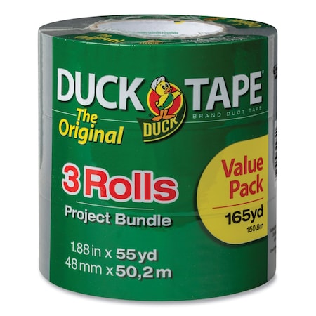 Duck Brand Utility Duct Tape, 3in Core, 1.88in x 55 yds, Silver, 3PK 241640