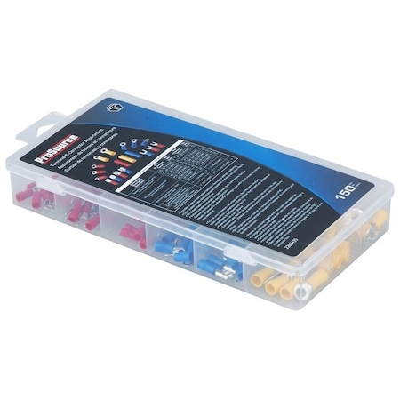 Prosource Electrical Terminal Connector Assortment, Red, Yellow Blue, Tin Plated 60201