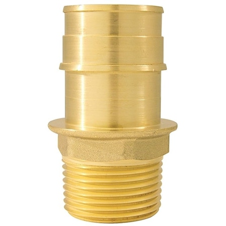 Apollo Valves ExpansionPEX Series Reducing Pipe Adapter, 1 x 34 in, Barb x MPT, Brass, 200 psi Pressure EPXMA134