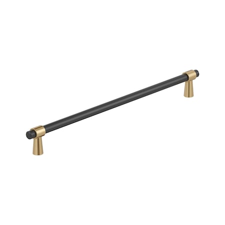 Amerock Mergence 12-5/8 inch 320mm Center-to-Center Matte Black/Champagne Bronze Cabinet Pull BP36983FBCZ