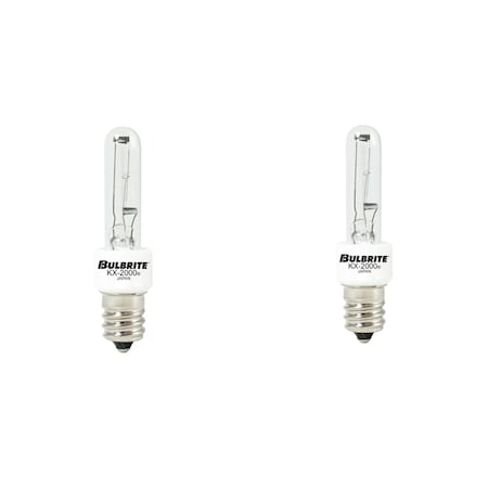 Bulbrite Pack of 2 40 Watt Dimmable Clear T3 Candelabra E12 Krypton/Xenon Bulb, 2PK 861199