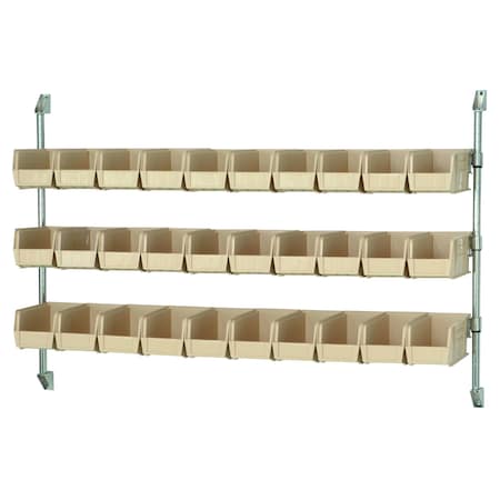 Quantum Storage Systems WIRE CANTILEVER BIN HOLDER WITH 30 BINS CAN-34-60BH-230IV