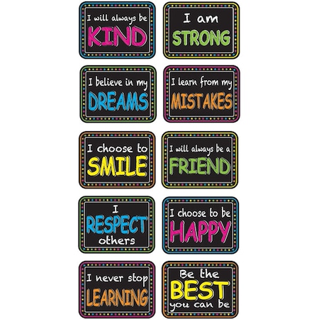 Ashley Productions Non-Magnetic Mini Whiteboard Erasers, Character Building, 10PK 78004
