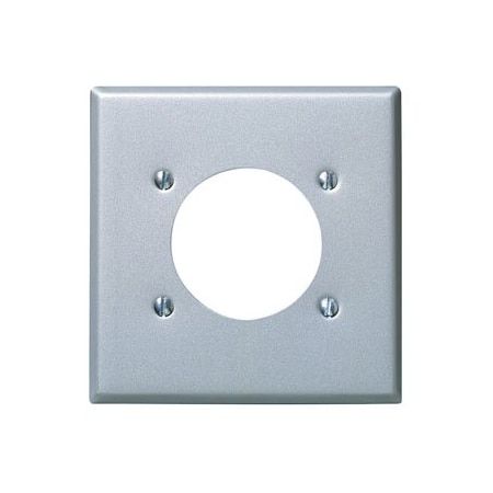 Leviton Receptacle Wallplate, Standard Size, Gang 2, Stainless Steel S701-40