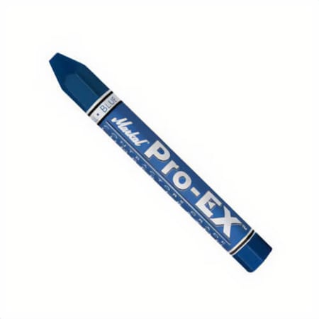 Markal Clay Based Lumber Crayon, 1/2 in Hex Tip, Blue 080385