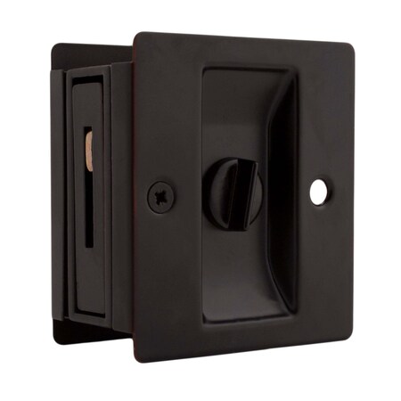 Weslock Rectangular Privacy Pocket Door Lock with Adjustable Backset and Full Lip Strike Oil Rubbed Bronze 00577X1X1