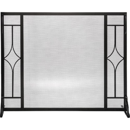 Dagan Diamond Design Panel Screen, Black S170