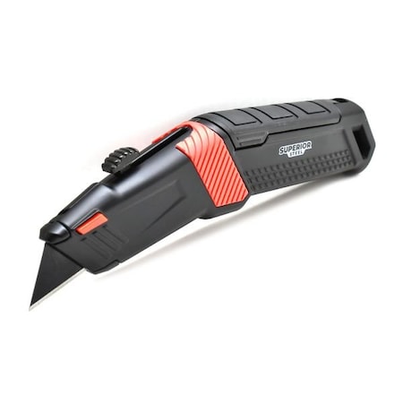 Superior Steel Heavy-Duty Retractable Utility Knife With Blade Storage UK756