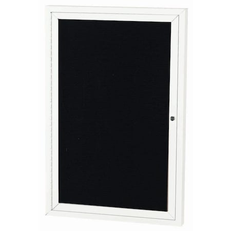 Aarco Outdoor Enclosed Directory w/ Al Frame, Powder Coated White, Letter Panel is Black Vinyl, 48''Hx36''W OADC4836W