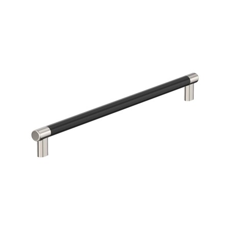 Amerock Esquire 18 inch 457mm Center-to-Center Polished Nickel/Black Bronze Appliance Pull BP54041PNBBR