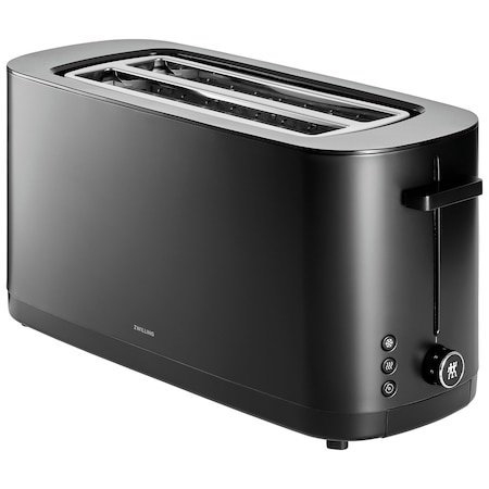 Zwilling Enfinigy, 4-Slice Long Slot Toaster, Extra Wide 1.5in Slots for Bagels and Toast, Black 1016127