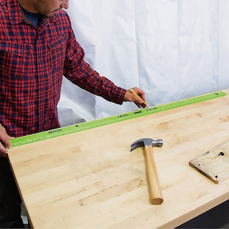 Mayes 48'' Polystyrene Straight Edge Ruler with Level 10744