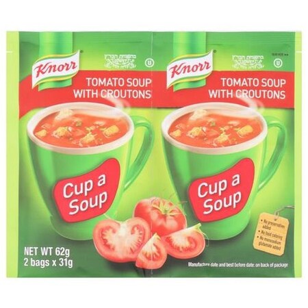 Knorr Retail Knorr Instant Tomato Soup Mix with Croutons, 2.19 Ounce, 24PK 859581006914
