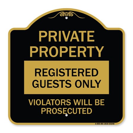 Signmission Black & Gold, 18 Inch x 18 Inch, Heavy Gauge Aluminum A-DES-BG-1818-23248