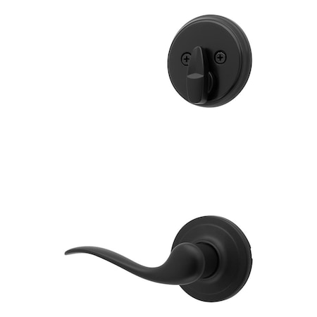 Kwikset Left Hand Single Cylinder Interior Tustin Lever Trim Matte Black Finish 971TNLLH-514