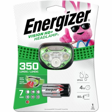 Energizer Vision HD + 350 lm Green LED Head Lamp AAA Battery HDC32E