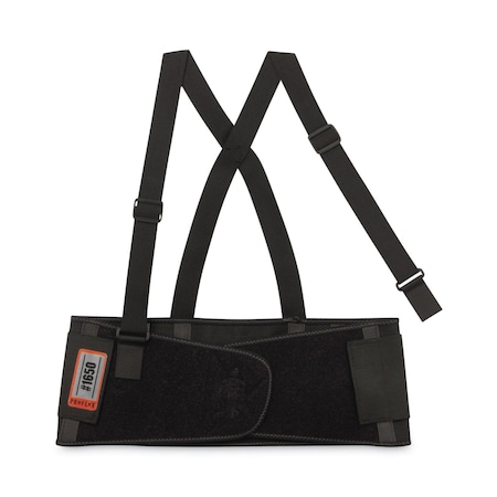 Ergodyne ProFlex 1650 Economy Elastic Back Support Brace, 4X-Large, 52" to 58" Waist, Black 11098