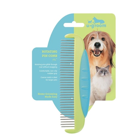 Petedge 7.25 in. UG Rotating Pin Pet Comb US1348 12