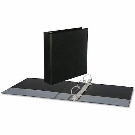 Universal Economy D-Ring Vinyl View Binder, 2" Capacity, Black UNV20745***