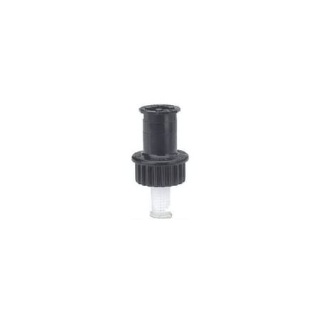 Toro Spray Sprinkler, 1/2" Connection, 5 to 15', 27 Deg Trajectory, Center Nozzle, Plastic, Black, 50PK 53122