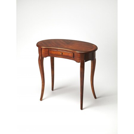 Homeroots 32" Brown Kidney Computer Desk 389428