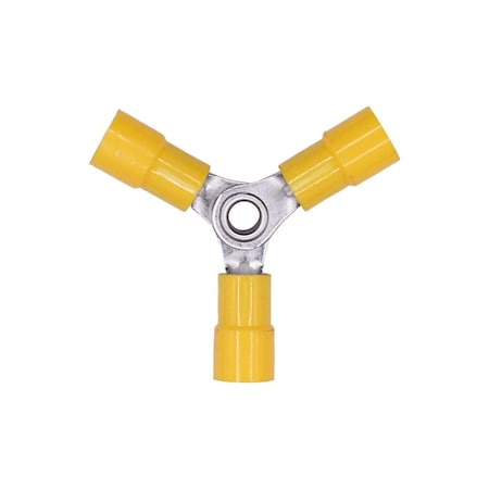 Auveco Vinyl Insulator 3-Way Connector 12-10 Gauge, 25PK 5056