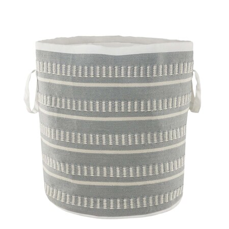 Homeroots 21" Blue Fabric Basket 704884