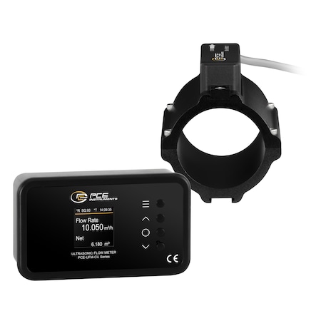 Pce Instruments Clamp-on ultrasonic flow meter, 0.03-5 m/s for DN50 pipes with Ethernet PoE PCE-UFM 50CU