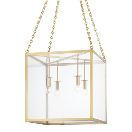 Hudson Valley Lighting Catskill 4 Light Lantern 18 In. Aged Brass 4118-AGB