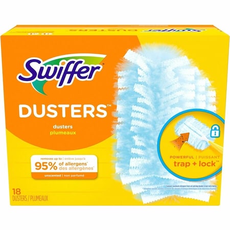 Swiffer Duster Refill, Dust Lock Fiber, Blue, PK4 99036