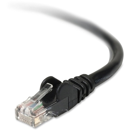 Belkin 10FT CAT6 SNAGLESS PATCH CABLE, UTP, BLACK PVC JACKET, 23AWG, 50 MICRON, GOLD PL A3L980-10-BLK-S