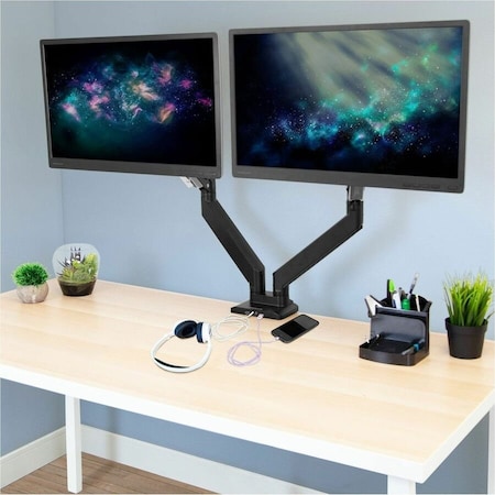 Mount-It Dual Monitor Desk Mount w/USB and Multim MI-4772