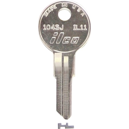 Ilco Illinois Nickel Plated File Cabinet Key IL11 / 1043J, 10PK IAL00302612