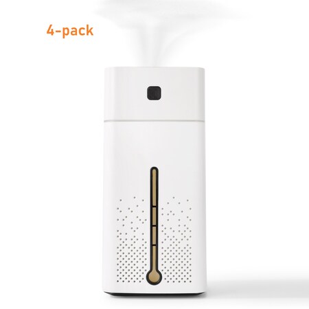 Techko Modern Ultrasonic Mist Humidifier, 4PK UHF-3108-4PK