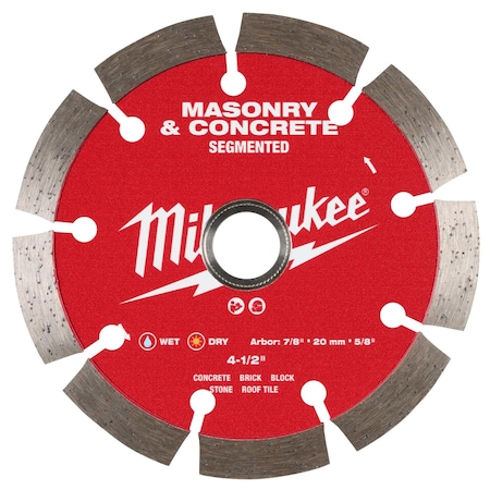 Milwaukee Tool 4-1/2" Segmented Masonry & Concrete Diamond Blade 49-93-9304