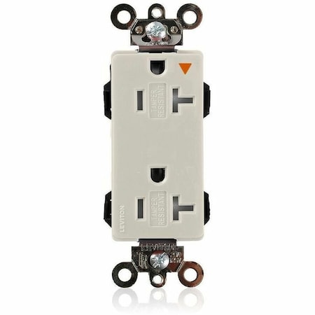 Leviton Industrial Grade Decora Receptacle, 20 Amp, 125 Volt MT163-IGT