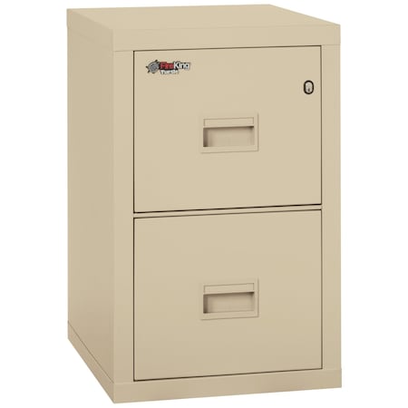 Fireking 17-3/4" W 2 Drawer Fire-Resistant Vertical File Cabinet, Parchment 2R1822-CPA