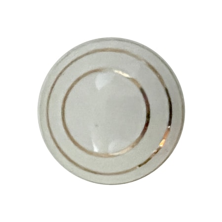 Homeroots Set of Six White And Gold Geometric Ceramic Drawer Pull Knobs, 6PK 635789