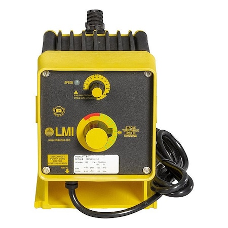 Lmi Pumps Chemical Metering Pump, 108 gpd, PP Head B131-75HV