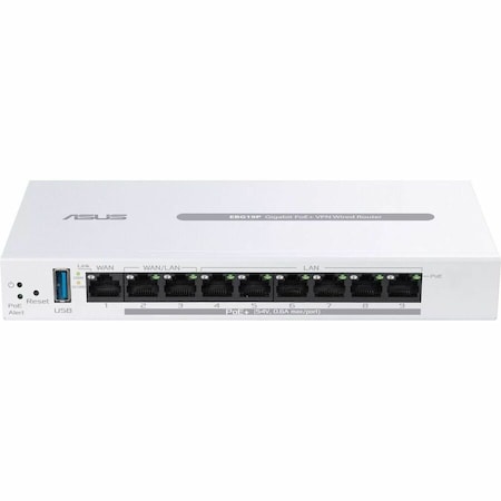 Asus Expertwifi Gigabit Poe+ Vpn Wired Router, 8 Poe+ Ports, 123W, Up To 3 Wan Ethernet Ports + 1 EBG19P