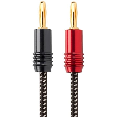 Monoprice BRAIDED SPEAKER WIRE W/ GOLD PLT PLUG 6 15520