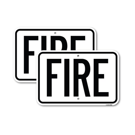 Signmission Fire, 18'' X 24'' 2 Signs, Heavy Gauge Aluminum, 2PK A-1824-2PACK-23966