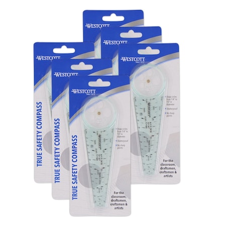 Westcott True Safety Compass, 6PK 00516
